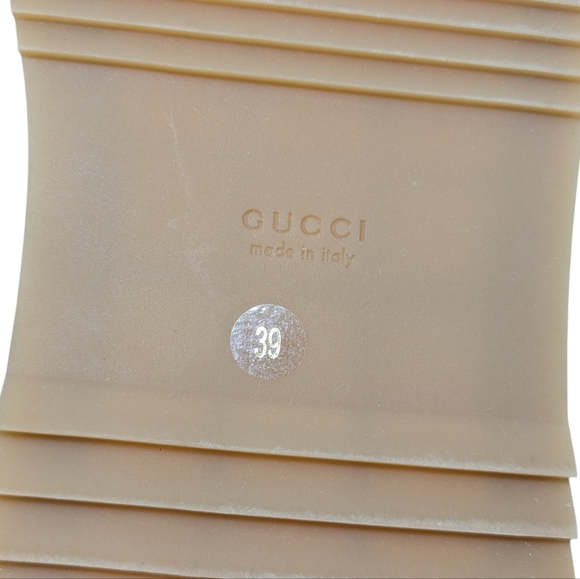 Gucci Angelina Burgundy Ruggine GG Monogram Logo Platform Slide Sandal EU 39 - Picture 8 of 11